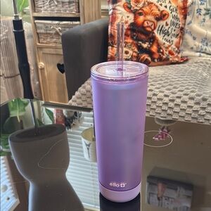 Ello  Pearl Purple Tumbler with Straw